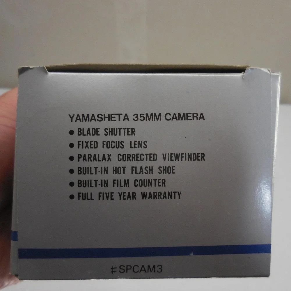 Yamasheta 35mm Film Camera SPCAM3 Fixed Focus Vintage Point and Shoot New in Box